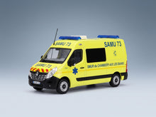 Renault Master Van SAMU Ambulance 2014 Yellow Norev 1:43 scale model - rear three-quarter view