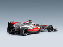 McLaren MP4/23 Vodafone McLaren Mercedes No. 22 Lewis Hamilton Brazilian GP World Champion 2008 Rain Tyres Minichamps 1:18 scale model - rear three-quarter view