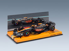 McLaren F1 MCL36 Team McLaren No. 28 Oscar Piastri Test Abu Dhabi 2022 Minichamps 1:43 scale model - front three-quarter view
