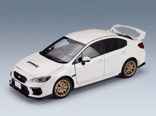Subaru WRX STI EJ20 Final Edition 2020 Crystal White Pearl Sun Star 1:18 scale model - front three-quarter view