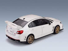 Subaru WRX STI EJ20 Final Edition 2020 Crystal White Pearl Sun Star 1:18 scale model - rear three-quarter view