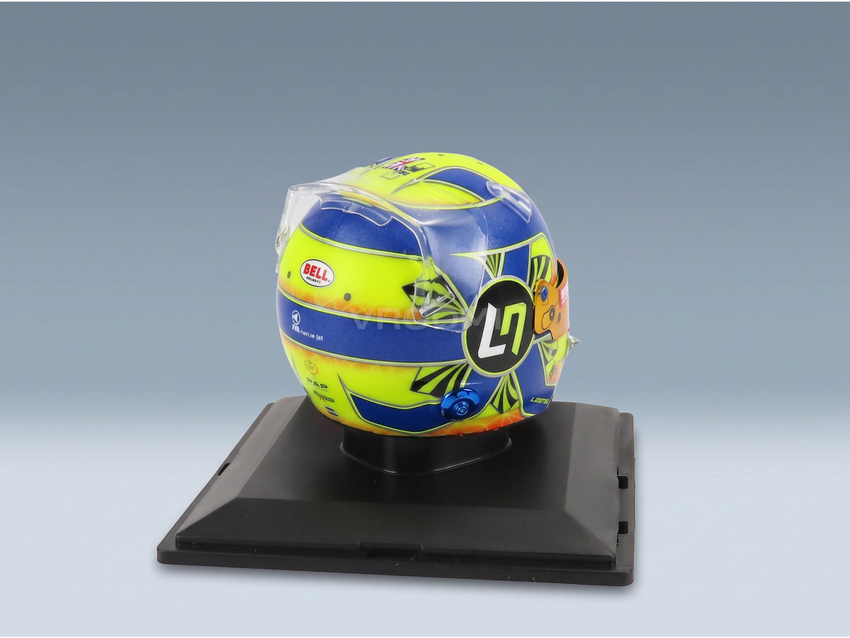 Bell Helmet McLaren MCL35M Team McLaren No. 4 Lando Norris Season 2021 Spark Model 1:5 scale helmet - rear three-quarter view