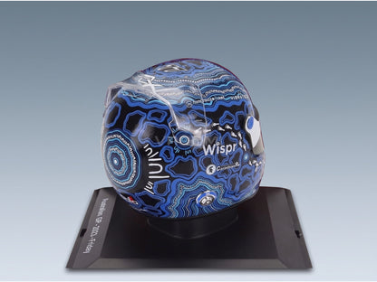 Bell Helmet Alfa Romeo C43 Stake No. 77 Valtteri Bottas Australian GP 2023 Spark Model 1:5 scale helmet - rear three-quarter view