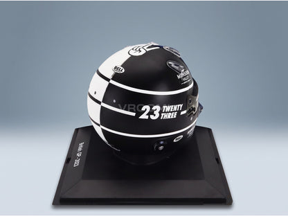 Bell Helmet Williams FW45 Williams Racing No. 23 Alexander Albon British GP 2023 Spark Model 1:5 scale helmet - rear three-quarter view
