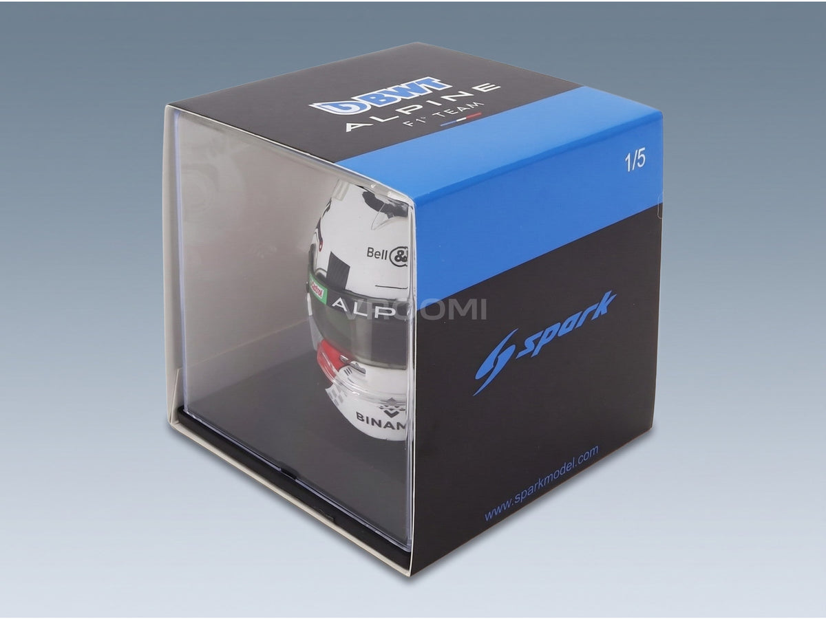 Bell Helmet Renault A523 BWT Alpine Team No. 31 Esteban Ocon Belgium GP 2023 Spark Model 1:5 scale helmet - original packaging