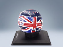 Bell Helmet Alfa Romeo C43 Stake No. 77 Valtteri Bottas British GP 2023 Spark Model 1:5 - rear three-quarter view