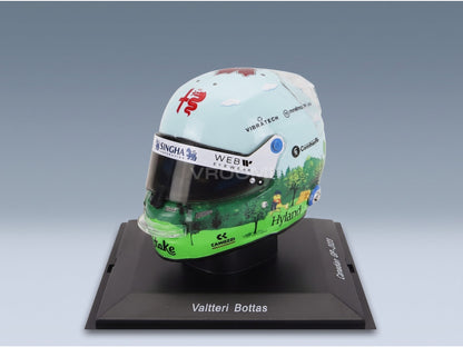 Bell Helmet Alfa Romeo C43 Stake No. 24 Guanyu Zhou Canada GP 2023 Spark Model 1:5 scale helmet - front three-quarter view