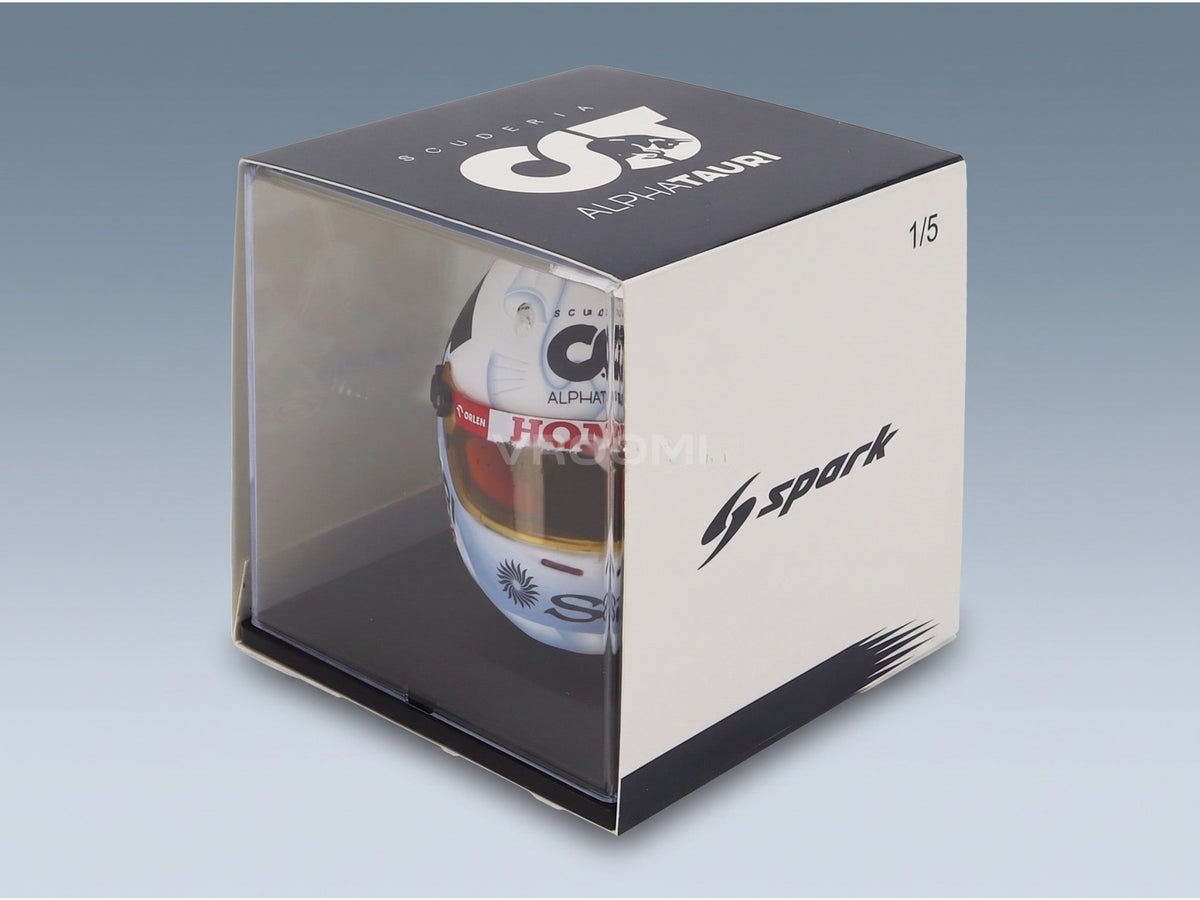 Arai Helmet AT04 AlphaTauri No. 22 Yuki Tsunoda Singapore GP 2023 Spark Model 1:5 scale helmet - original packaging