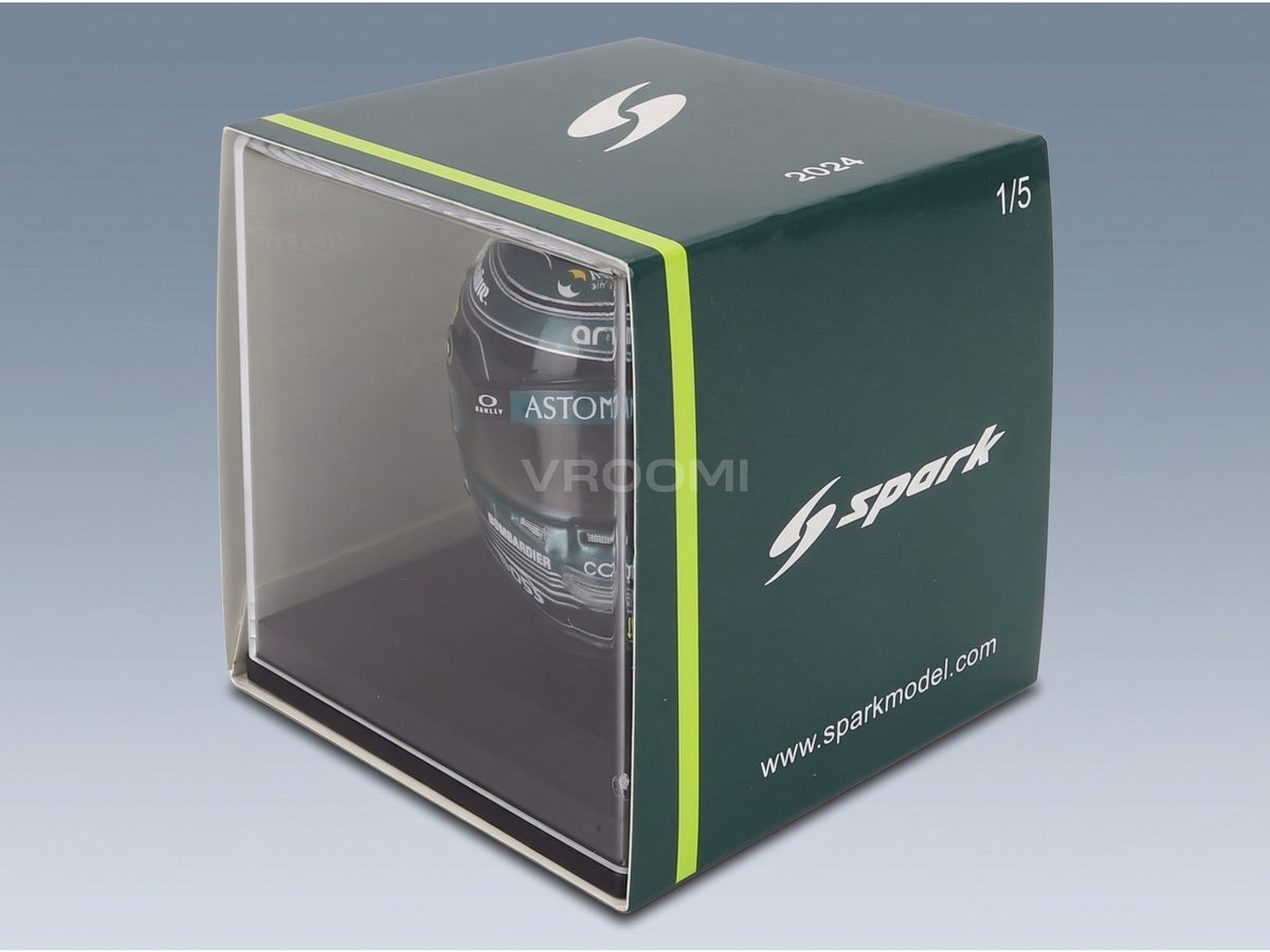 Stilo F1 Helmet Lance Stroll Aston Martin Aramco Cognizant No. 18 Season 2024 Spark Model 1:5 scale helmet - original packaging