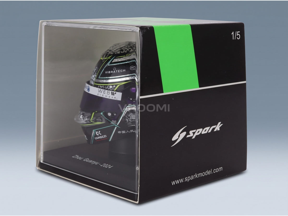 Bell Helmet Zhou Guanyu Stake Kick Sauber No. 24 Season 2024 Spark Model 1:5 scale helmet - original packaging