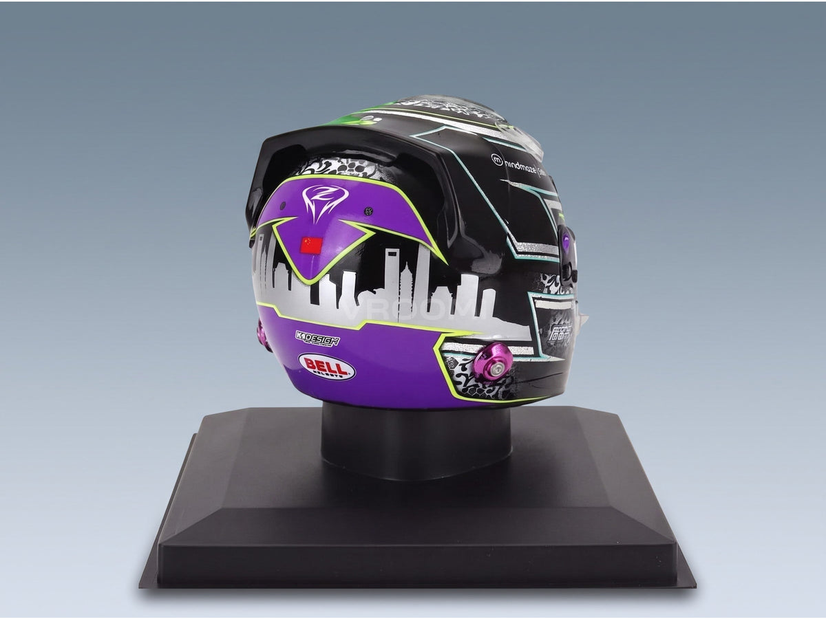Bell Helmet Zhou Guanyu Stake Kick Sauber No. 24 Season 2024 Spark Model 1:5 scale helmet - rear three-quarter view