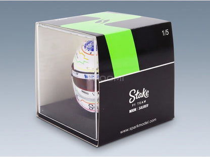 Bell Helmet Guanyu Zhou Stake Kick Sauber No. 24 China GP 2024 Spark Model 1:5 scale helmet - original packaging
