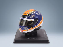 Arai Helmet Kyle Larson Arrows McLaren H1100 NASCAR Cup Series 2024 Spark Model 1:5 - front three-quarter view