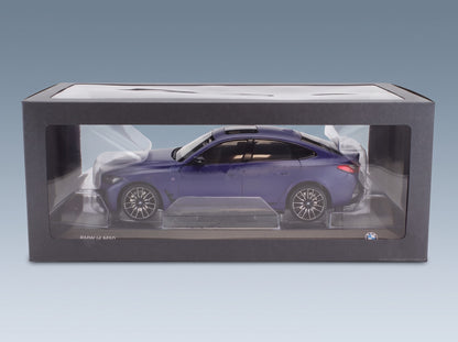 BMW 4-Series i4 M50 (G26) 2022 Matt Blue Minichamps 1:18 scale model - original packaging