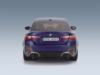 BMW 4-Series i4 M50 (G26) 2022 Matt Blue Minichamps 1:18 scale model - rear view