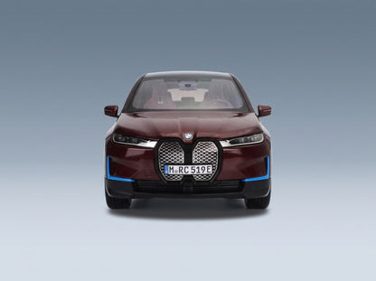 BMW iX SUV 2023 Red Minichamps 1:18 scale model - front view