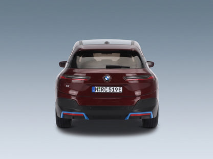 BMW iX SUV 2023 Red Minichamps 1:18 scale model - rear view