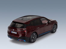 BMW iX SUV 2023 Red Minichamps 1:18 scale model - rear three-quarter view