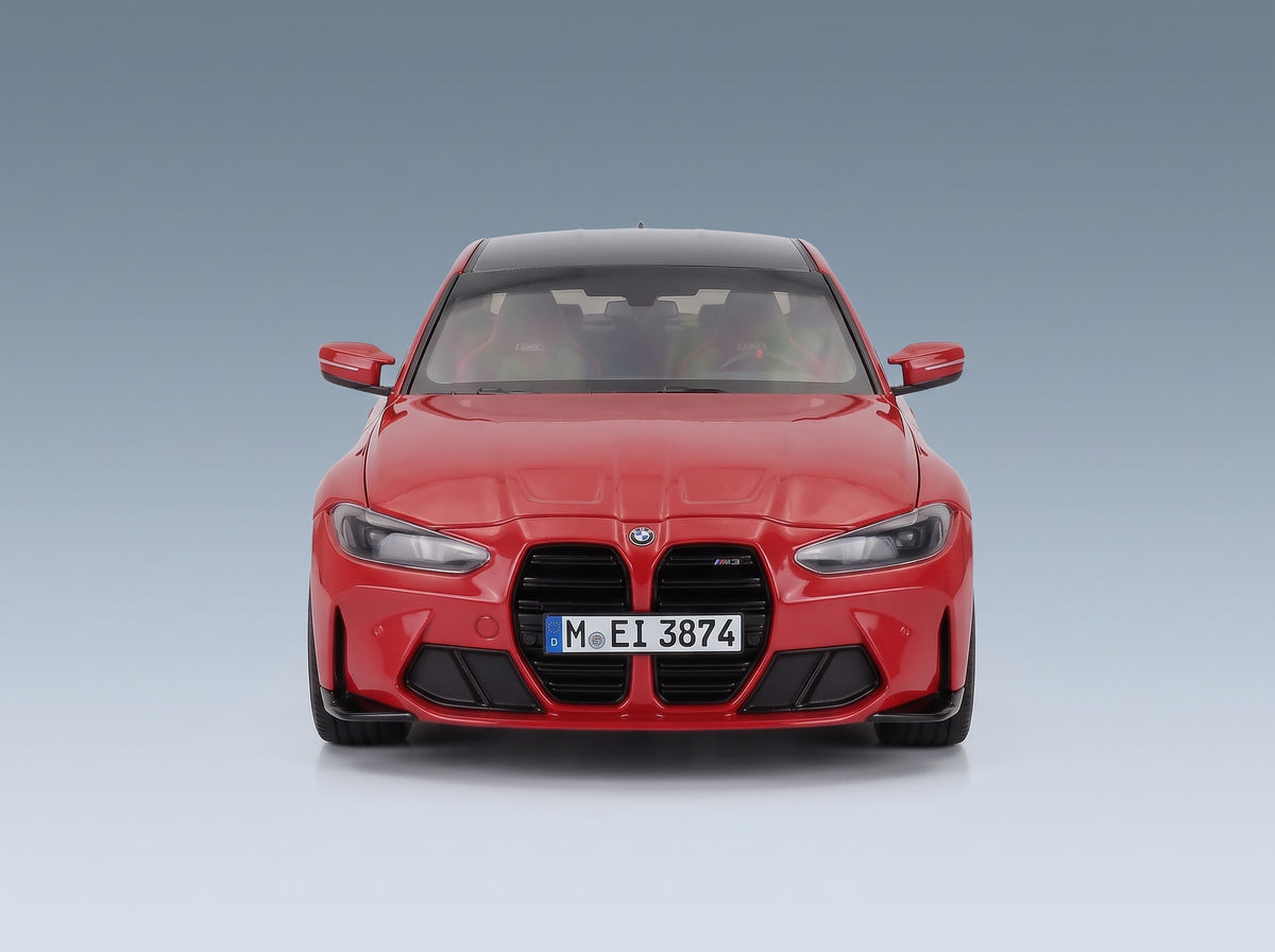 BMW 3 Series M3 G80 2023 Toronto Red Minichamps 1:18 scale model - front view