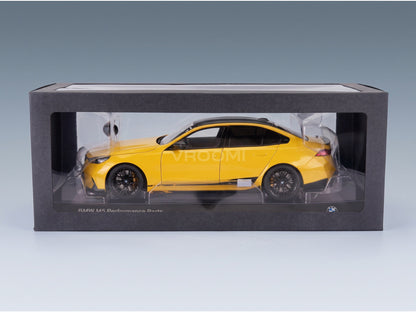 BMW M5 M Performance Parts (G90) 2024 Yellow Black Minichamps 1:18 scale model - original packaging