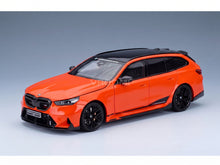 BMW - 5-SERIES M5 PERFORMANCE PARTS (G99) TOURING SW STATION WAGON 2024 - ORANGE BLACK scale model - front three-quarter view