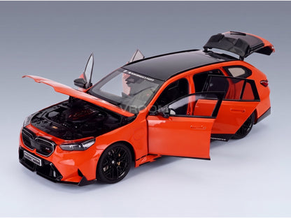 BMW - 5-SERIES M5 PERFORMANCE PARTS (G99) TOURING SW STATION WAGON 2024 - ORANGE BLACK scale model - opening parts