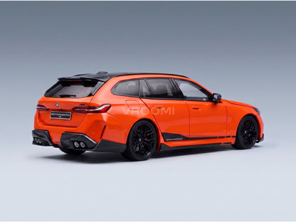 BMW - 5-SERIES M5 PERFORMANCE PARTS (G99) TOURING SW STATION WAGON 2024 - ORANGE BLACK scale model - rear three-quarter view