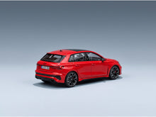 Audi RS3 Sportback 2025 Red Norev 1:43 scale model - rear three-quarter view