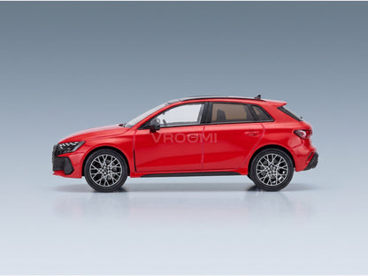 Audi RS3 Sportback 2025 Red Norev 1:43 scale model - side view