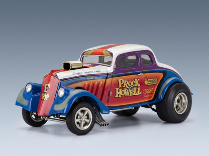 FORD USA - WILLYS GASSER PROCK & HOWELL 1933 - BLUE COPPER WHITE scale model - front three-quarter view