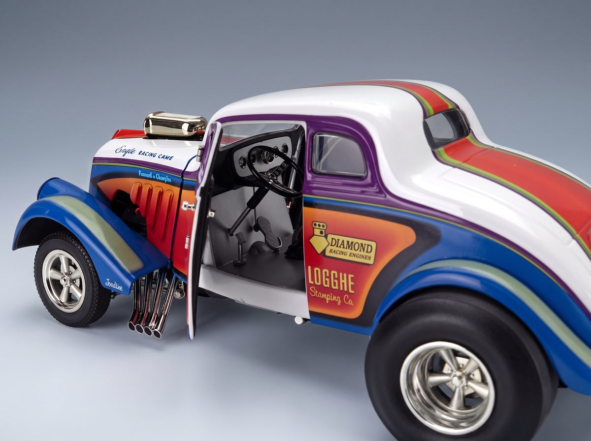 FORD USA - WILLYS GASSER PROCK & HOWELL 1933 - BLUE COPPER WHITE scale model - interior
