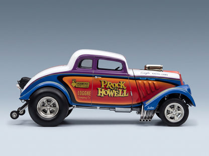 FORD USA - WILLYS GASSER PROCK & HOWELL 1933 - BLUE COPPER WHITE scale model - side view