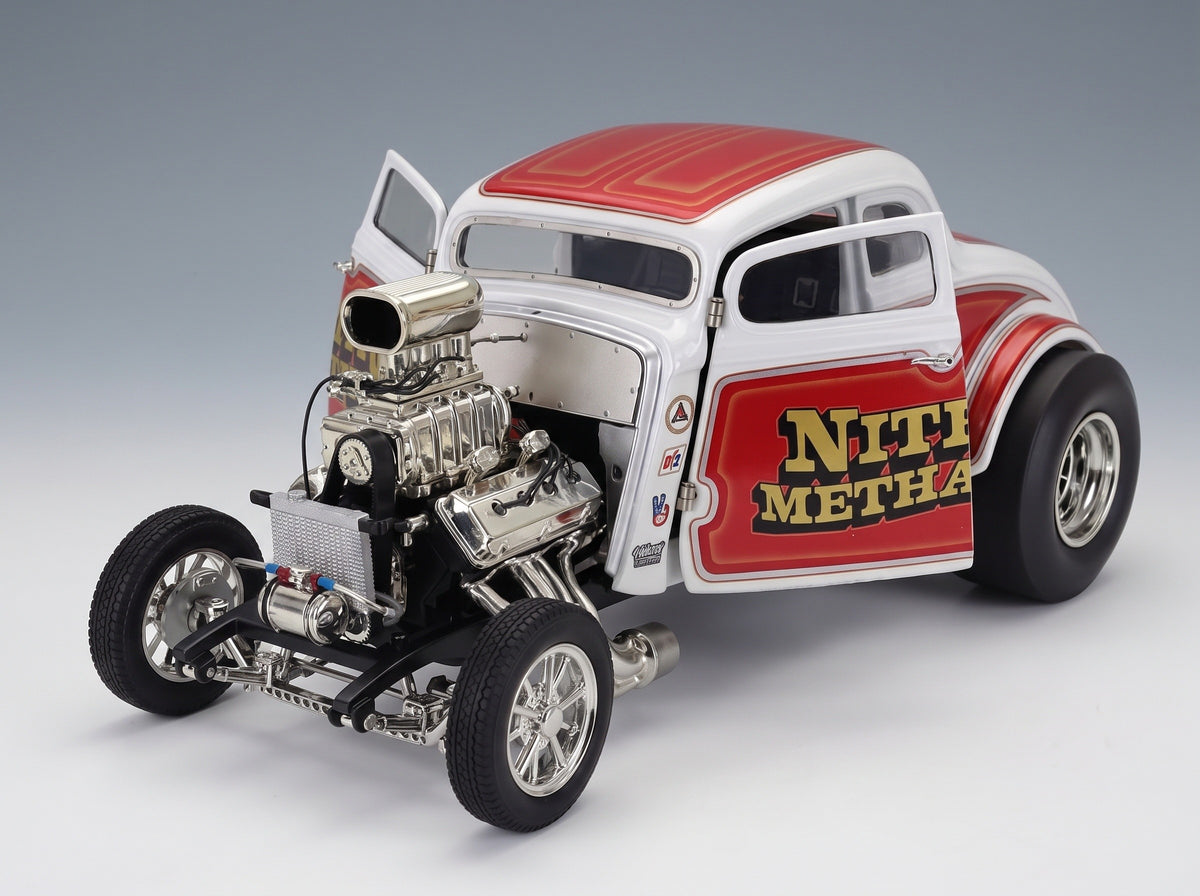 FORD USA - WILLYS GASSER NITRO METHANE 1933 - WHITE COPPER scale model - engine bay