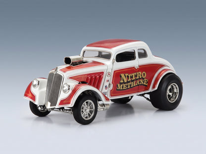 FORD USA - WILLYS GASSER NITRO METHANE 1933 - WHITE COPPER scale model - front three-quarter view