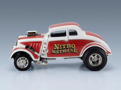 FORD USA - WILLYS GASSER NITRO METHANE 1933 - WHITE COPPER scale model - side view