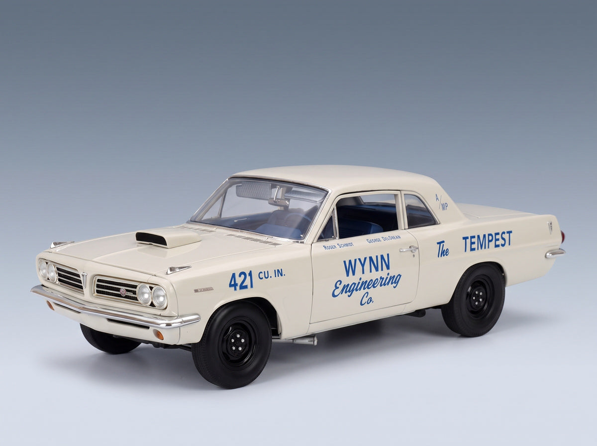 PONTIAC - TEMPEST SUPER DUTY WYNN ENGINEERING RACING 1963 - WHITE scale model - front three-quarter view