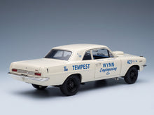 PONTIAC - TEMPEST SUPER DUTY WYNN ENGINEERING RACING 1963 - WHITE scale model - rear three-quarter view