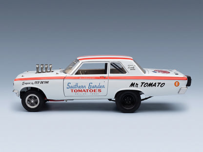DODGE - CORONET AWB MR. TOMATO RACING 1965 - WHITE RED scale model - side view