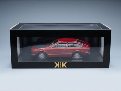 Alfa Romeo Alfetta 2000 GTV Turbodelta 1979 Red Black KK Scale 1:18 scale model - original packaging