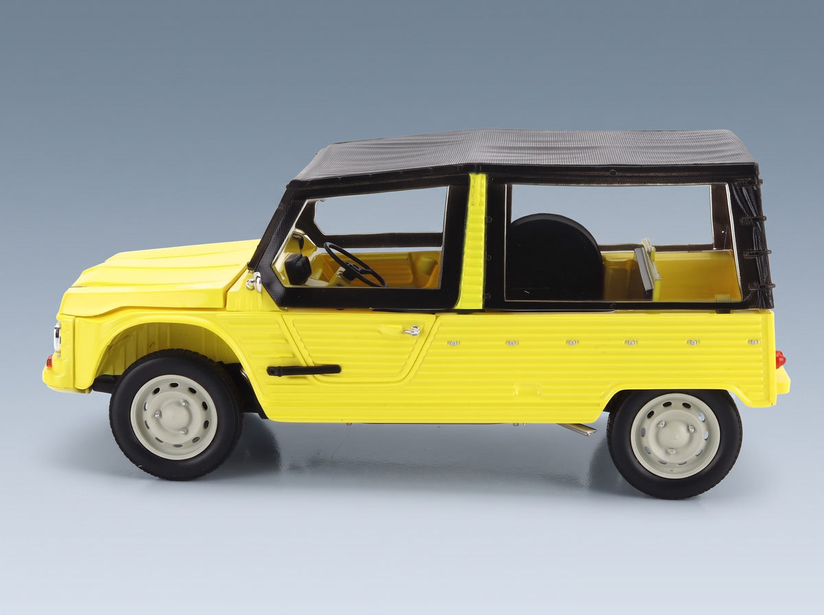 Citroën Méhari 1970 Yellow Black Norev 1:18 scale model - side view