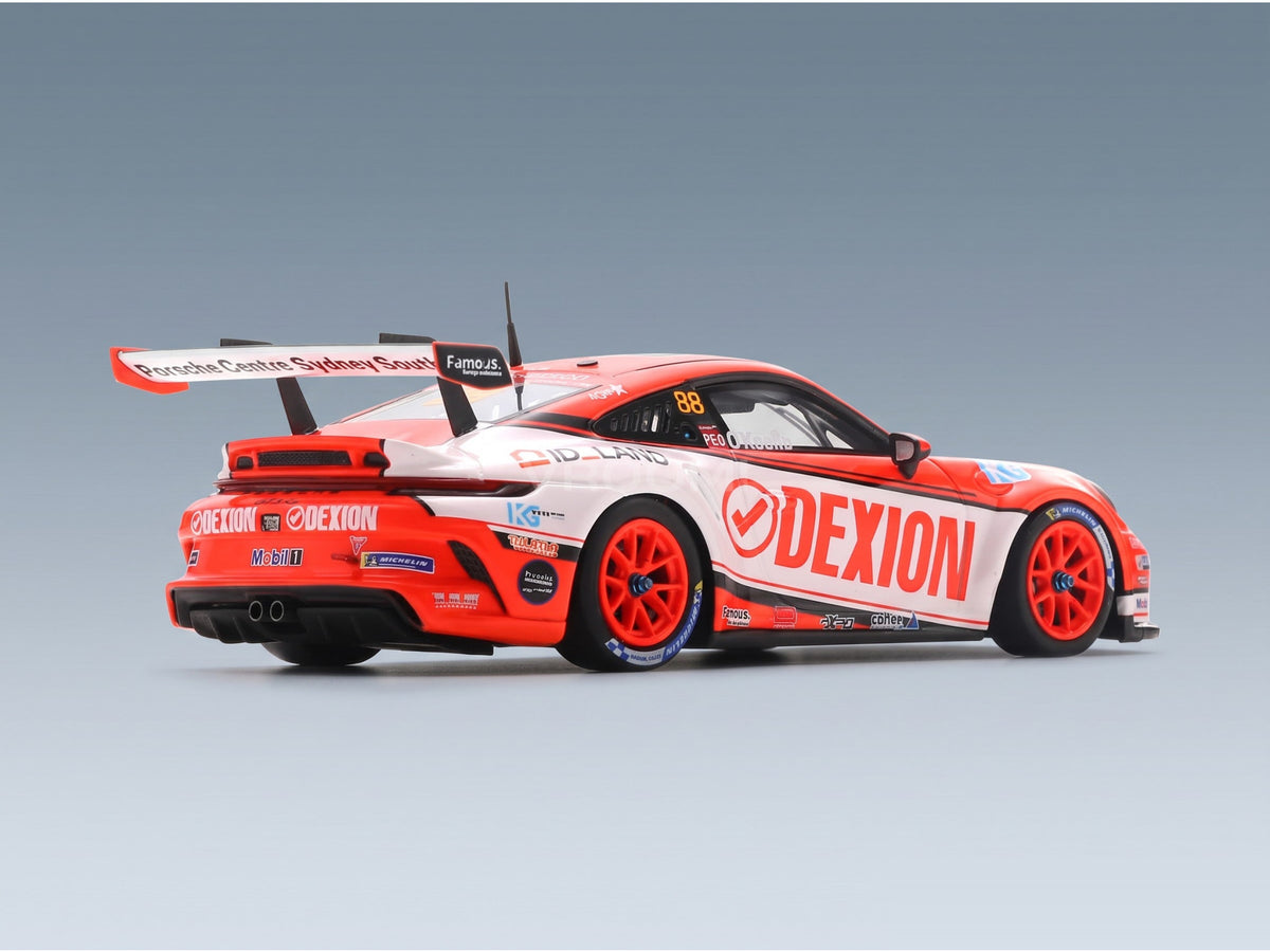 Porsche 911 992 GT3 Porsche Carrera Cup Australia No. 88 Dylan O'Keeffe Champion 2025 Spark Model 1:43 scale model - rear three-quarter view