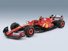 Ferrari SF-24 Scuderia Ferrari No. 55 Carlos Sainz 3rd Monaco GP 2024 BBR Models 1:18 scale model - front three-quarter view