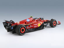 Ferrari SF-24 Scuderia Ferrari No. 55 Carlos Sainz 3rd Monaco GP 2024 BBR Models 1:18 scale model - rear three-quarter view