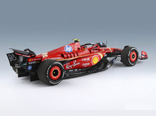 Ferrari SF-24 Scuderia Ferrari No. 55 Carlos Sainz 3rd Monaco GP 2024 with Showcase BBR Models 1:18 scale model - rear three-quarter view