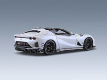 Ferrari 812 Competizione A Spider No. 16 Personal Car Charles Leclerc 2022 Bianco Onda Marina BBR Models 1:43 scale model - rear three-quarter view