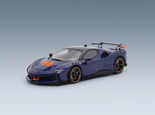 Ferrari SF90 XX Stradale 2024 Blu Elettrico Black Orange BBR Models 1:43 - front three-quarter view