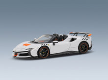 Ferrari SF90 XX Stradale Spider 2024 Bianco Artico Orange Black BBR Models 1:43 - front three-quarter view