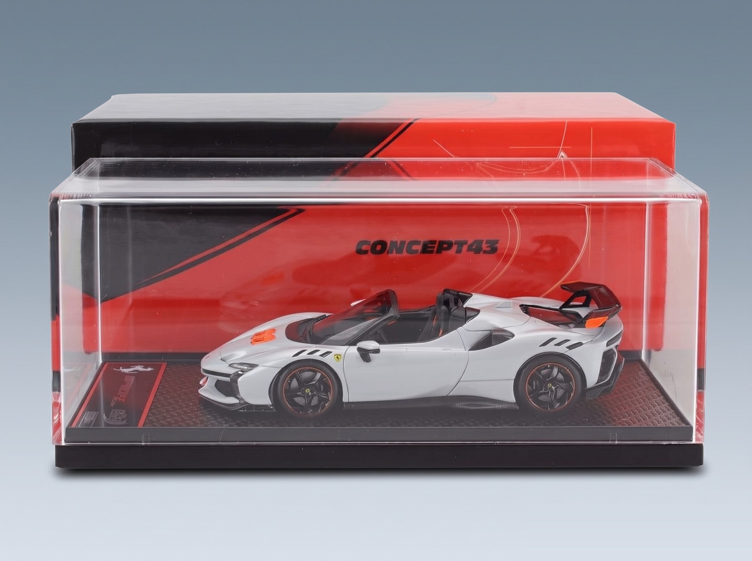 Ferrari SF90 XX Stradale Spider 2024 Bianco Artico Orange Black
