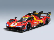 Ferrari 499P AF Corse No. 50 Fuoco Molina Nielsen 5th 24h Le Mans Pole Position 2023 BBR Models 1:43 scale model - front three-quarter view