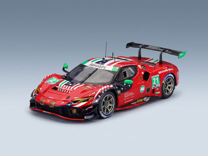 FERRARI - 296 GT3 3.0L TURVO V6 TEAM AF CORSE N 21 IMSA 24h DAYTONA 2025 KEI COZZOLINO - SIMON MANN - ALESSANDRO PIER GUIDI - LILOU WADOUX - RED scale model - front three-quarter view
